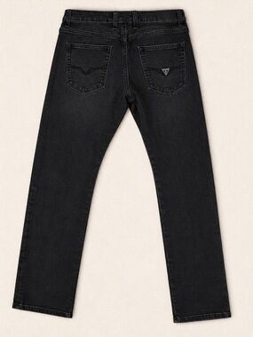 GUESS Performance Women's Slim Straight Jeans Size 30 Black Stretch Denim